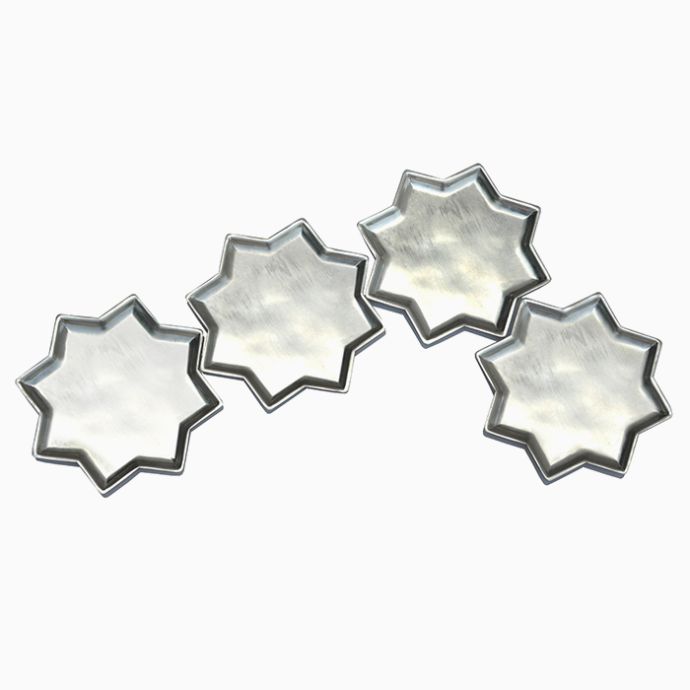 8 Point Star Plate With Kalai Set Of 4