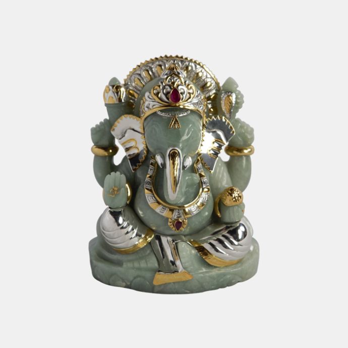 Jade Ganesha Sculpture