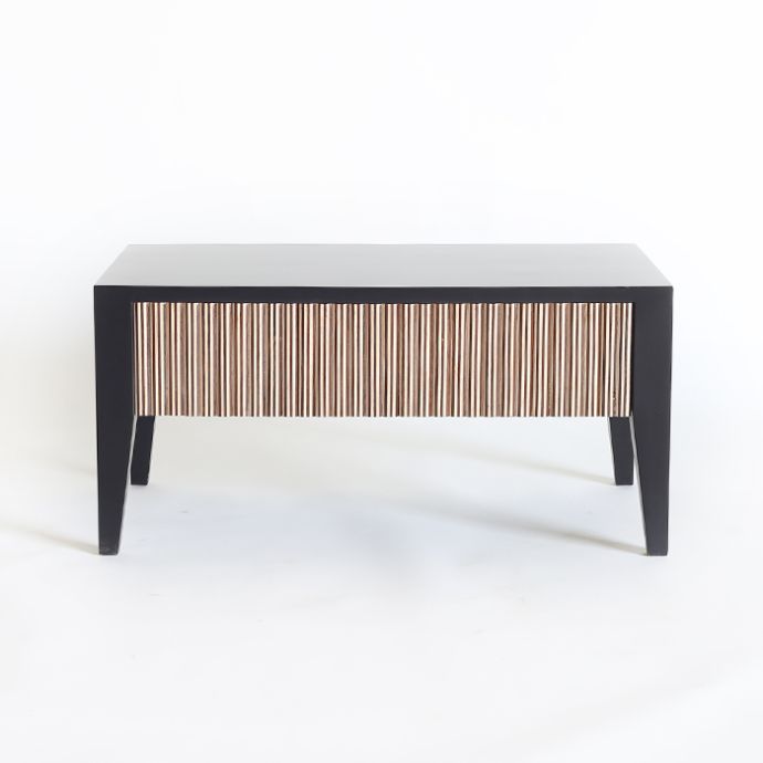 Black inlay side table                                                         