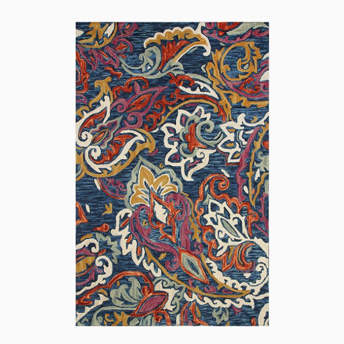 Blue Suzani Hand Tufted Carpet