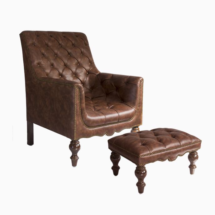 Churchill Reading Chair with Footstool