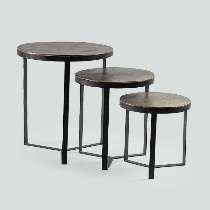 Round Nesting Coffee Tables - Set of 3