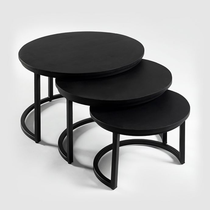 Circular Coffee Tables - Set of 3