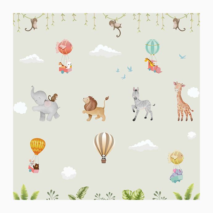 Cute Jungle Animals Wallpaper 