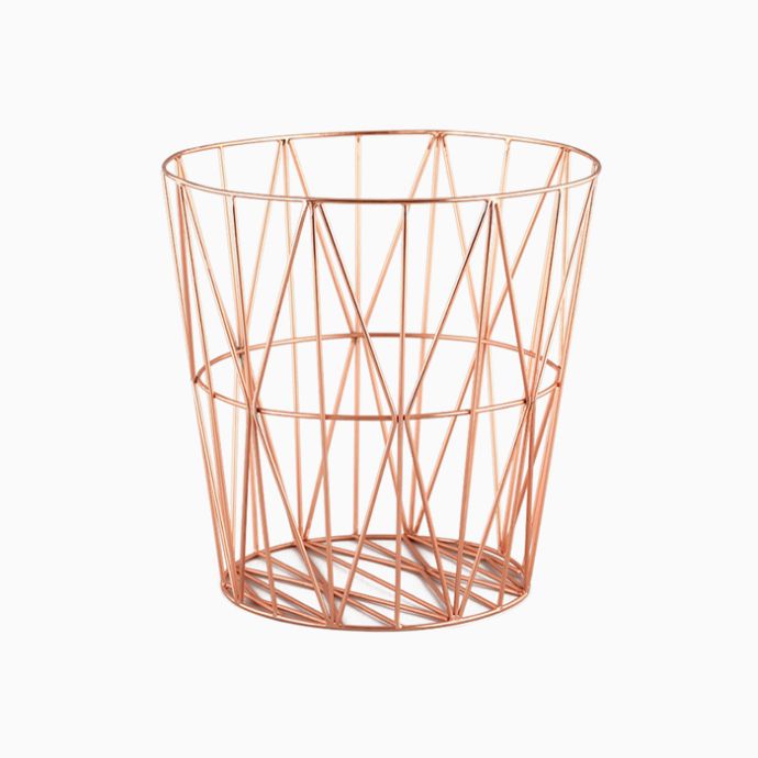 Diamond Wire Basket - Copper