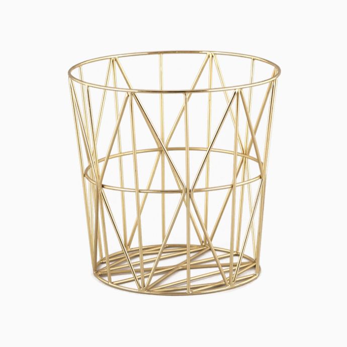 Diamond Wire Basket - Gold
