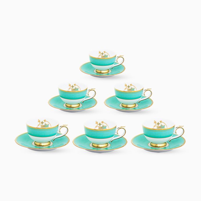Spring In Udaipur Tea Cup And Suacer (Set Of 6)