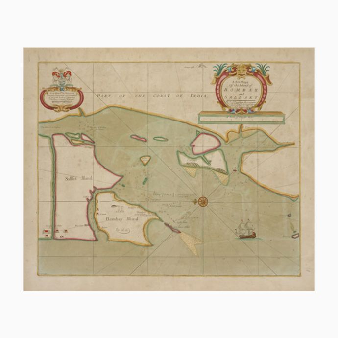 A Nautical Chart Of Island Of Bombay And Salsette