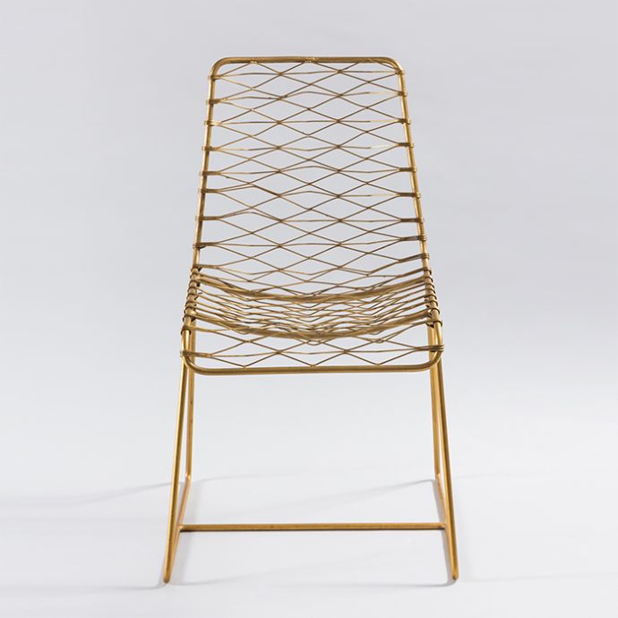 Gold Wireframe Chair