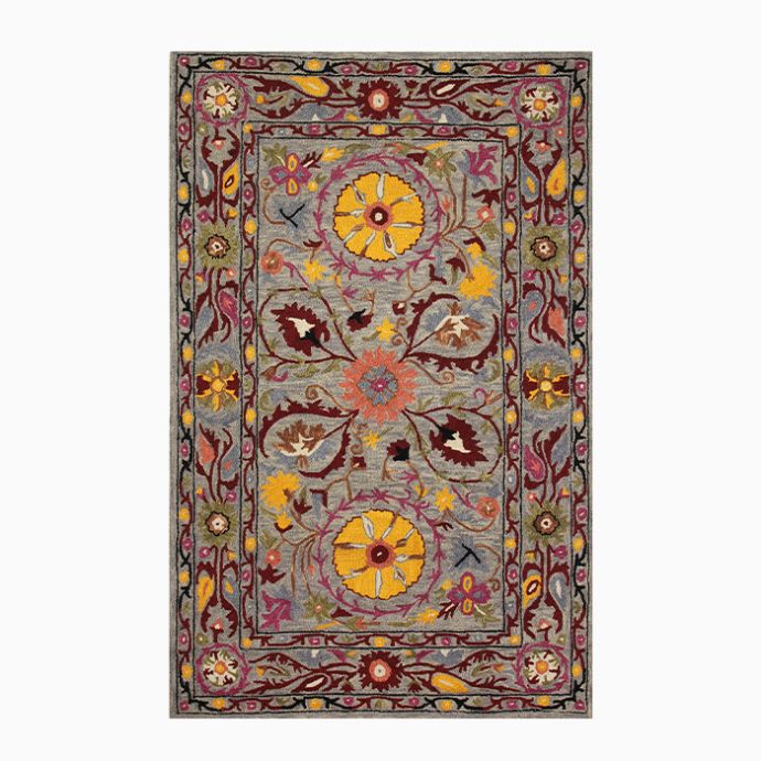 Multicolor Suzani Hand Tufted Carpet 