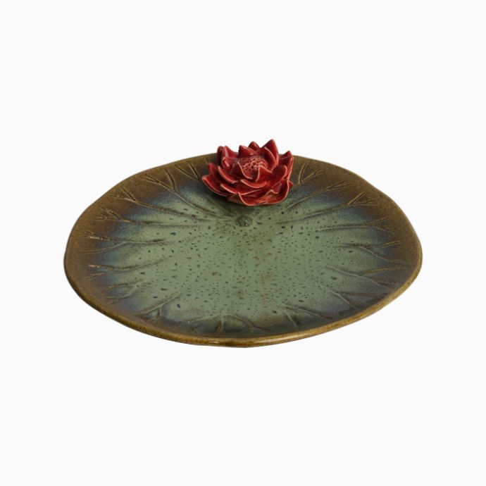 Lotus Plate with Flower