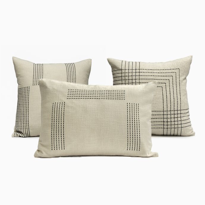 Mesa Embroidered Pillows - Set of 3 