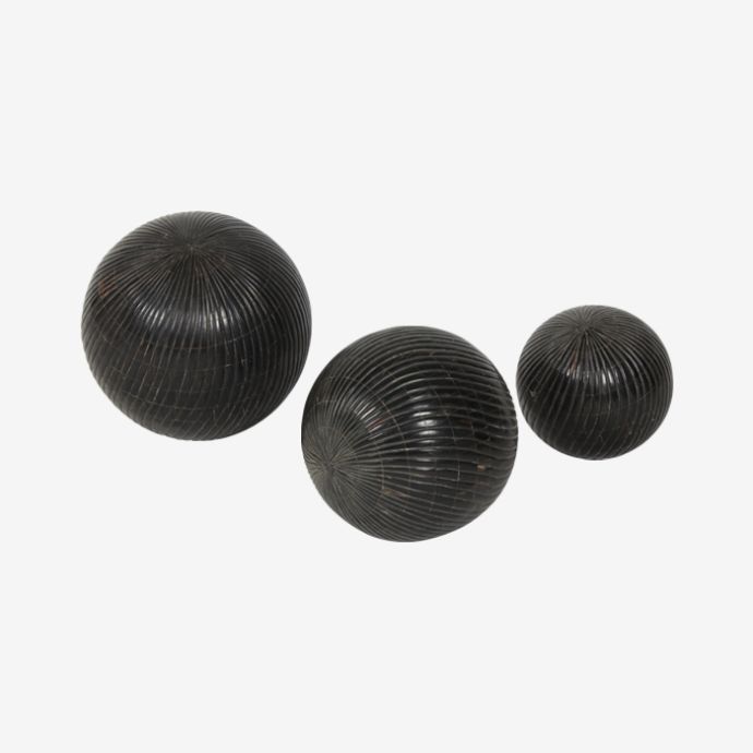 Black Inlay Balls- Set of Three