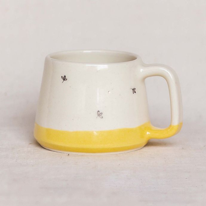 Mustard Buta Tea cups (Set of 2)