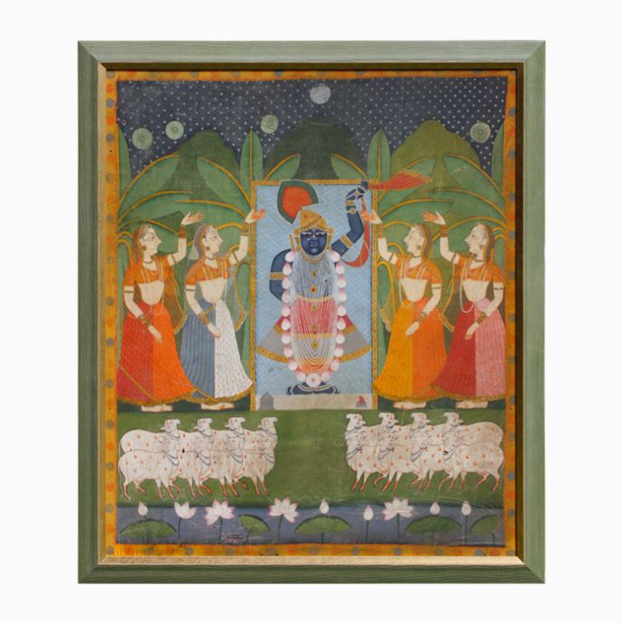 Gopis With Shrinathji - With Frame