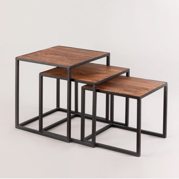 Square Nesting Tables - Set of 3