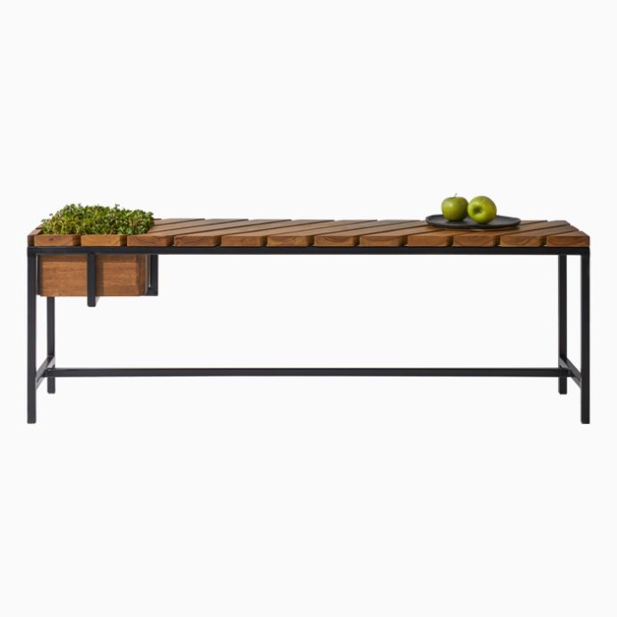 Parallel Lines Planter Bench