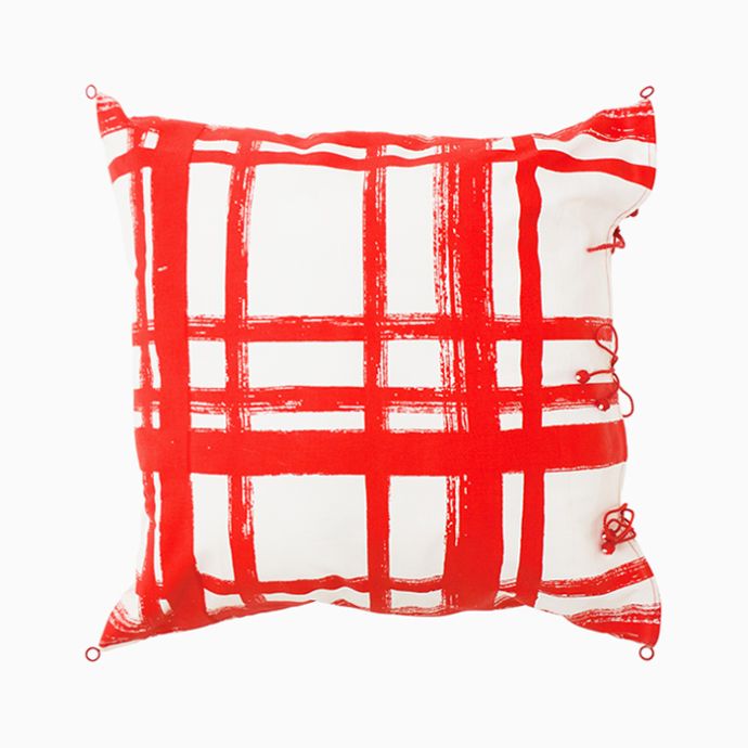 Red Chowkad Cushion