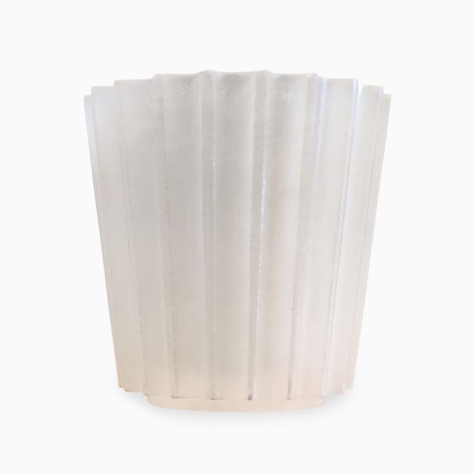Fluted vase Stout - Alabaster