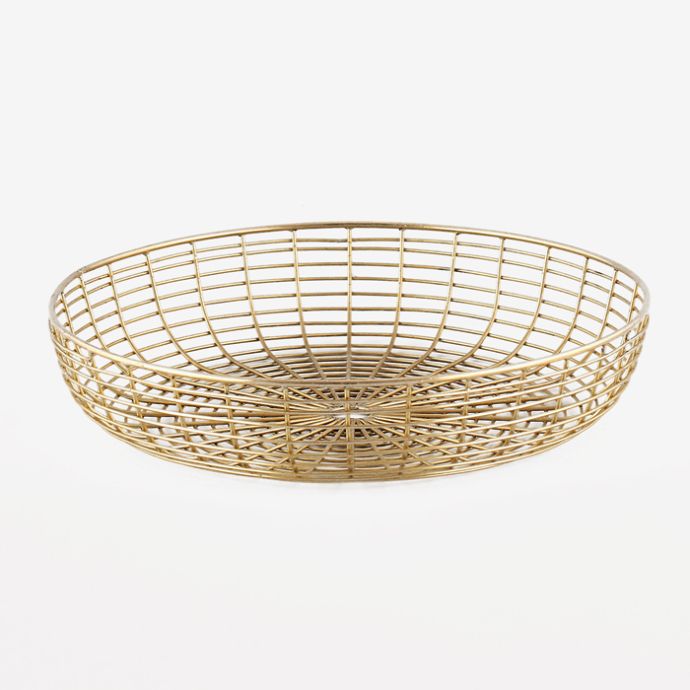 Round Wire Basket - Gold