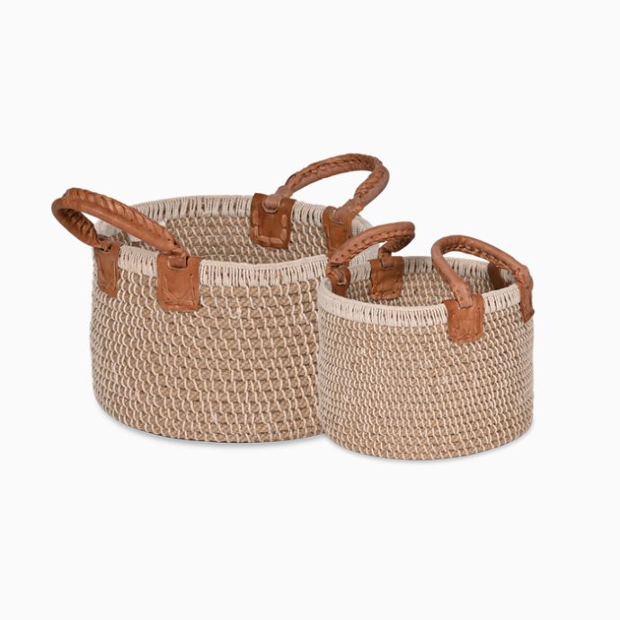 Storage Baskets Beige - Set of 2