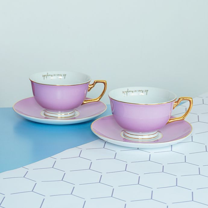 Sweet Lilac Teacup & Saucer Set