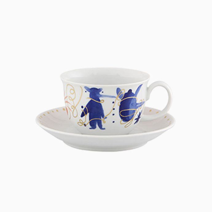 Tea Cup and Saucer - Folkifunki ( Set Of 4 )