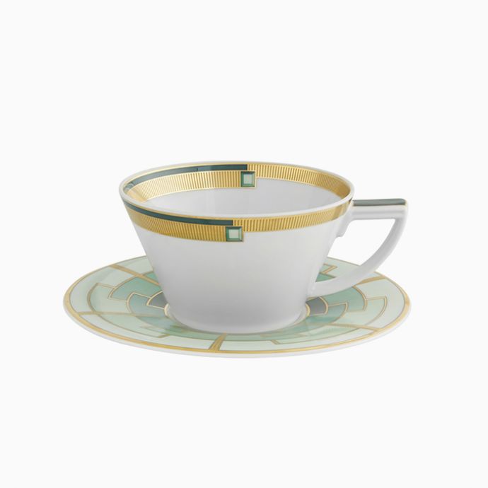 Emerald Tea Cup & Saucer (Set of 4)