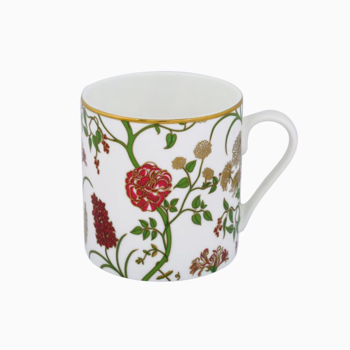 Vine Floral Mug - Set of 2
