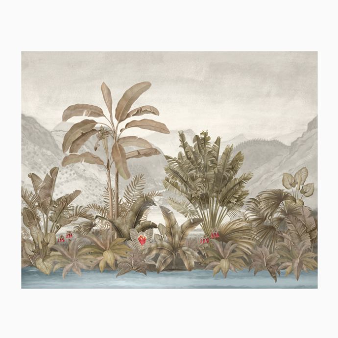 Vintage Tropical Foliage  Wallpaper